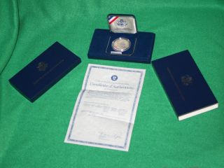 1987 S Constitution Bicentennial Proof Commem 90 Silver Dollar Us Coin photo