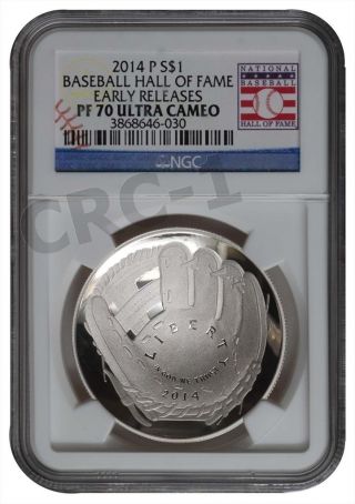2014 P S$1 Baseball Hall Of Fame Early Releases Ngc Pf70 Ultra Cameo photo