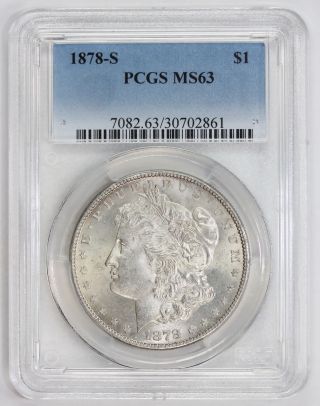 1878 S Morgan Silver Dollar Ms 63 Pcgs (2861) photo