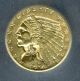 1914 - D Indian Head Quarter Eagle $2.  5 Gold Icg Au50 Gold (Pre-1933) photo 1