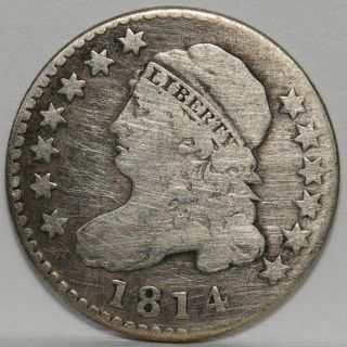 1814 Bust Dime - Large Date - Very Fine photo