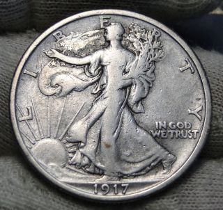 1917 Walking Liberty Half Dollar 50 Cents.  Coin,  (2252) photo
