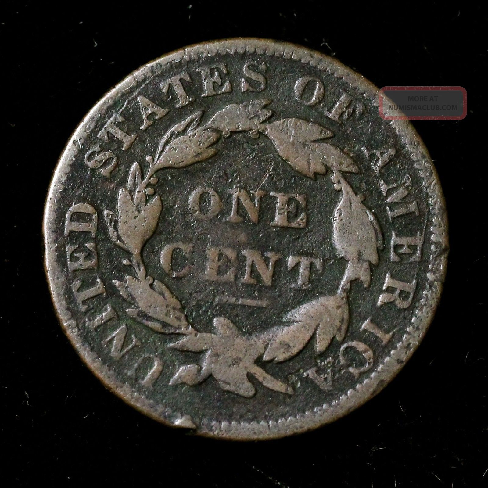 1835 N - 10 R - 5 Matron Or Coronet Head Large Cent Coin 1c
