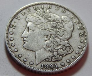 1891 - O Us Morgan Silver Dollar Coin photo
