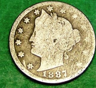 1887 V Liberty Nickel (z67 photo