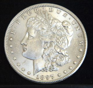 1897 - S Morgan Dollar Choice Bu (c0490) photo
