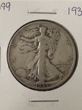 F099 1935 - P Walking Liberty Silver Half Dollar Circulated Fairhouse photo