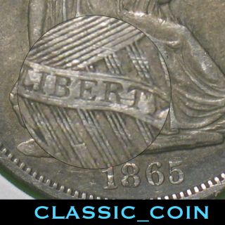 1865 - S Silver Seated Liberty Half Dollar 50c San Francisco Tougher Date photo
