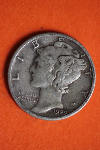 1929 - P Mercury Dime Winged Liberty Fast 90 Silver Us Bullion Coin 042 photo