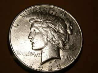 1923s Peace Silver Dollar  4 (key - Date) photo