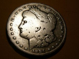 1894o Morgan Silver Dollar $1  2 photo