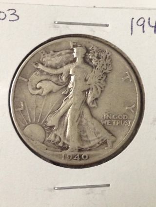 F103 1940 - P Walking Liberty Silver Half Dollar Circulated Fairhouse photo