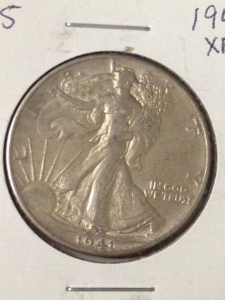 F105 1941 - P Xf Walking Liberty Silver Half Dollar Circulated Fairhouse photo