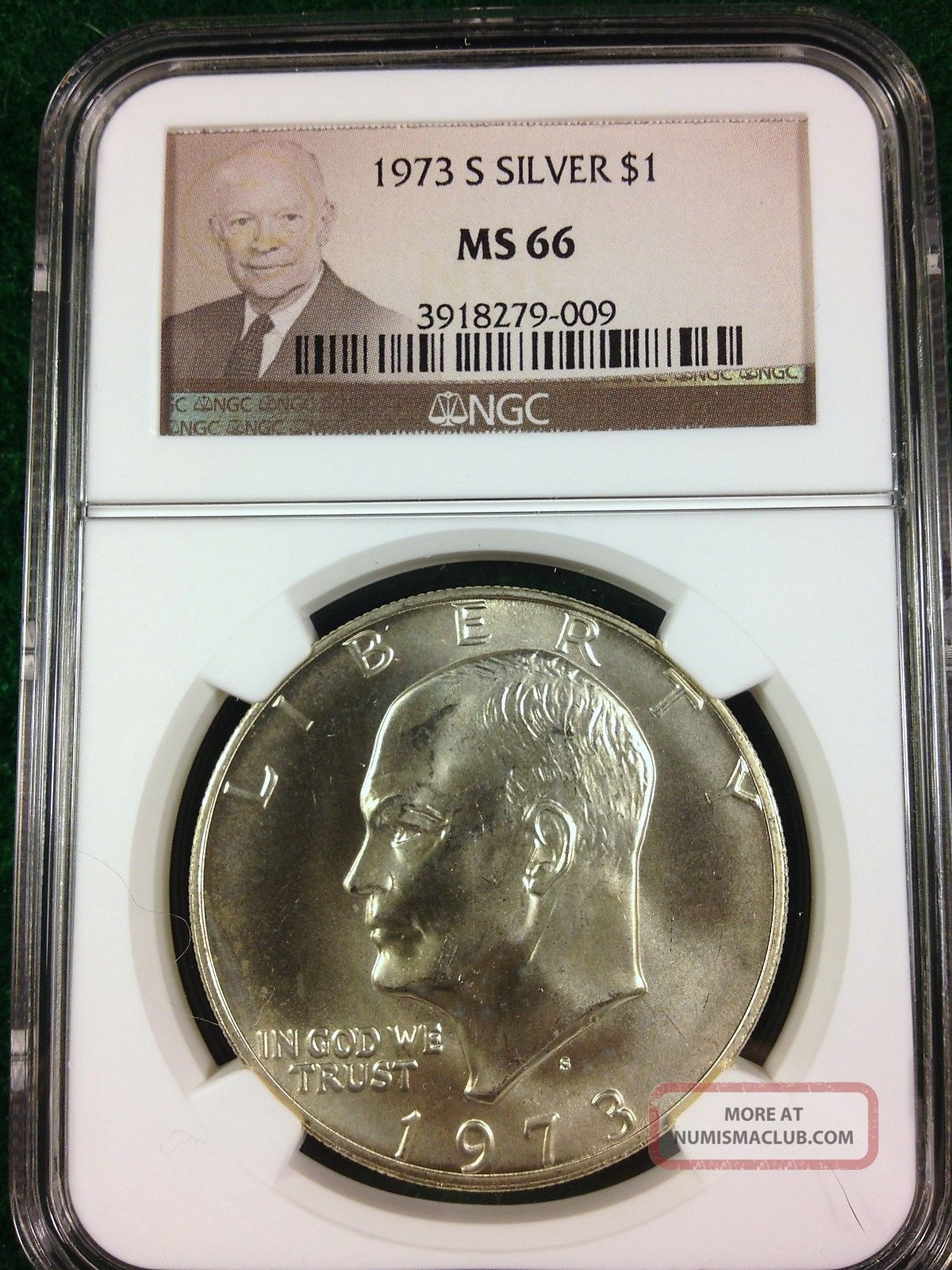 1973 - S Ngc Ms66 Eisenhower Ike Silver Dollar