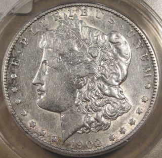 1902 - S Morgan Dollar Anacs Au - 50 Details Cleaned photo