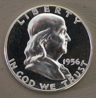 Very Ch Proof 1956 Franklin Half Dollar Type 1,  Rare Coin C11 photo