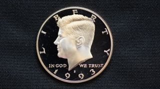 1993 - S Proof Kennedy Half Dollar Coin - 50c photo