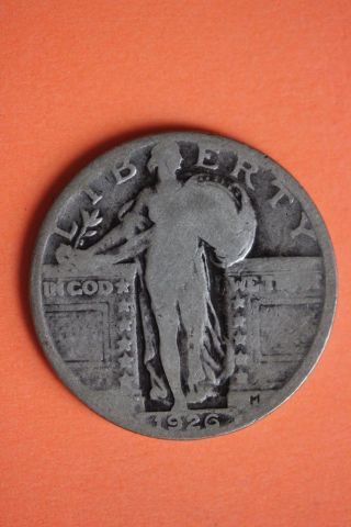 1926 - P Standing Liberty Quarter Fast 90 Silver Us Bullion Coin 51 photo