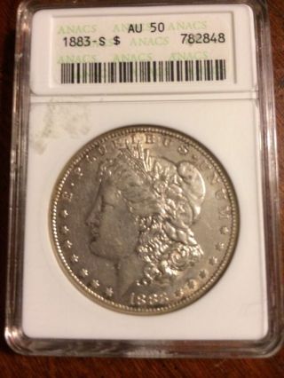 1883 S Morgan Silver Dollar Anacs Vf35 photo