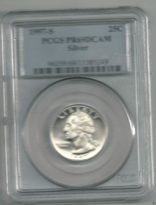 1997 S 25c Silver Washington Quarter Proof Pcgs Pr69dcam photo