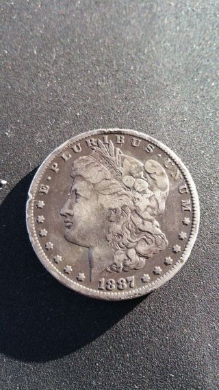 1887 Morgan Silver Dollar Us photo