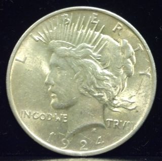 1924 $1 Peace Silver Dollar photo