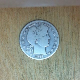 90 Silver 1911 - S Barber Half Dollar 1911 - S $14.  99 photo