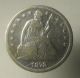 Extremely Fine 1872 Seated Liberty Silver Dollar Only 1,  105,  000 Minted - 90 Pure Dollars photo 1