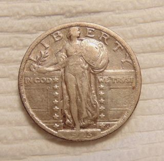 1923 - P Standing Liberty Quarter - Clashed 