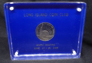 1986 Commemorative Half Dollar Long Island Coin Club 400th Meeting photo
