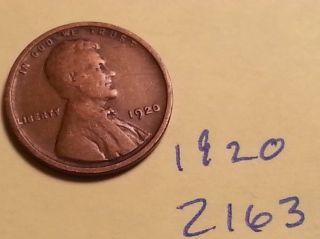 1920 Lincoln Cent Fine Detail Great Coin (2163) Wheat Back Penny photo