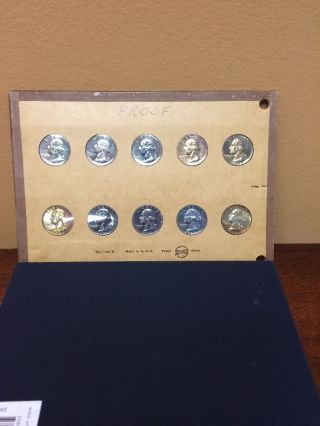 Incredibly Toned Proof Washington Silver Quarters 1955 Through 1964 photo
