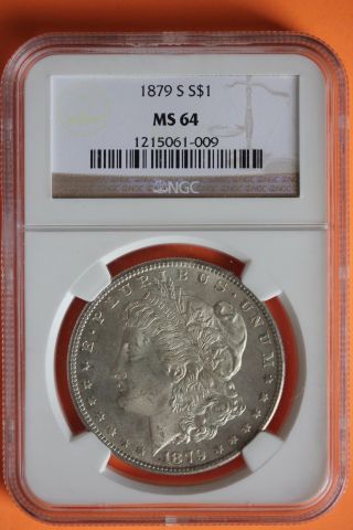 1879 - S Ms64 Morgan Silver Dollar Ngc Graded & Certified Slabbed Coin 250 photo