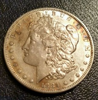 1884 S Morgan Dollar.  Au,  Details.  Rare Coin. photo