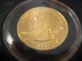 2003 Illinois 24kt Gold Plated State Quarter (p) Minted Philadelphia photo