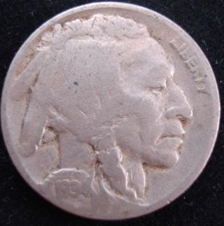 1934 D Indian Head Buffalo Us Nickel 10182014 photo