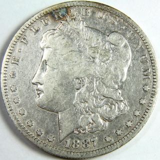 1887 O Morgan Silver Dollar Us Coin 7430 photo