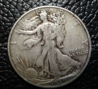 1939 S Walking Liberty Silver Half Dollar photo