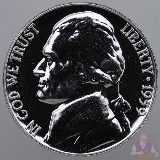 1959 Jefferson Nickel Gem Proof Coin photo