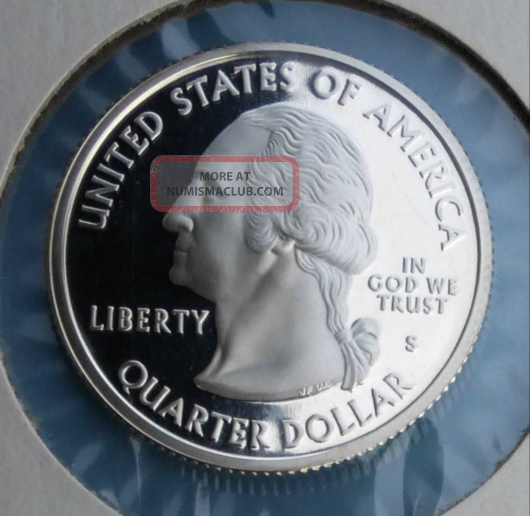 2004 S Michigan Deep Cameo Silver Quarter, Frosty D - Cam Great Lakes 