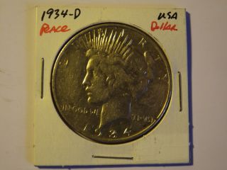 1934 - D Peace Dollar Coin photo