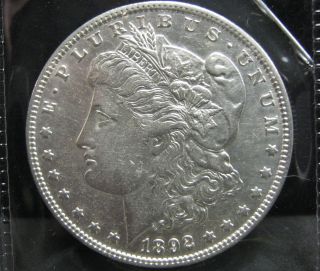 1892 - O Morgan Silver Dollar Au Lb110 photo