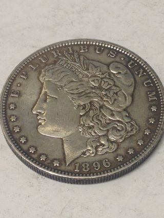 1896 Morgan Silver Dollar Circulated photo
