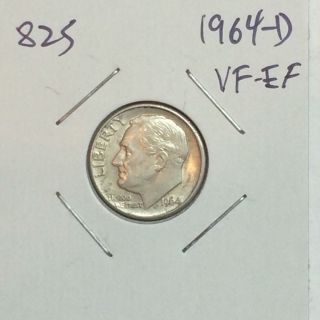 1964 - D Roosevelt Fime,  90 Silver.  Circulated.  Holiday Gift.  Vf - Ef 825 photo