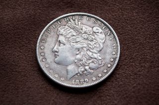 1889 Morgan Silver Dollar. photo