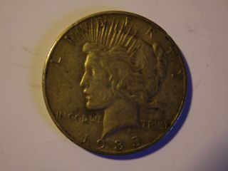 1935 Peace Dollar Coin photo