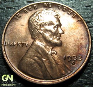 1933 D Lincoln Cent Wheat Penny - - Make Us An Offer O1920 photo
