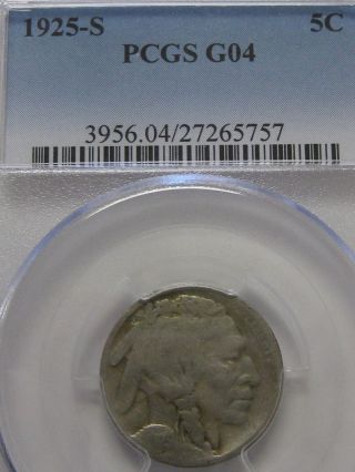 1925s Buffalo Nickel Date Coin,  Pcgs G04 Great Price Hard To Find Good 4 photo