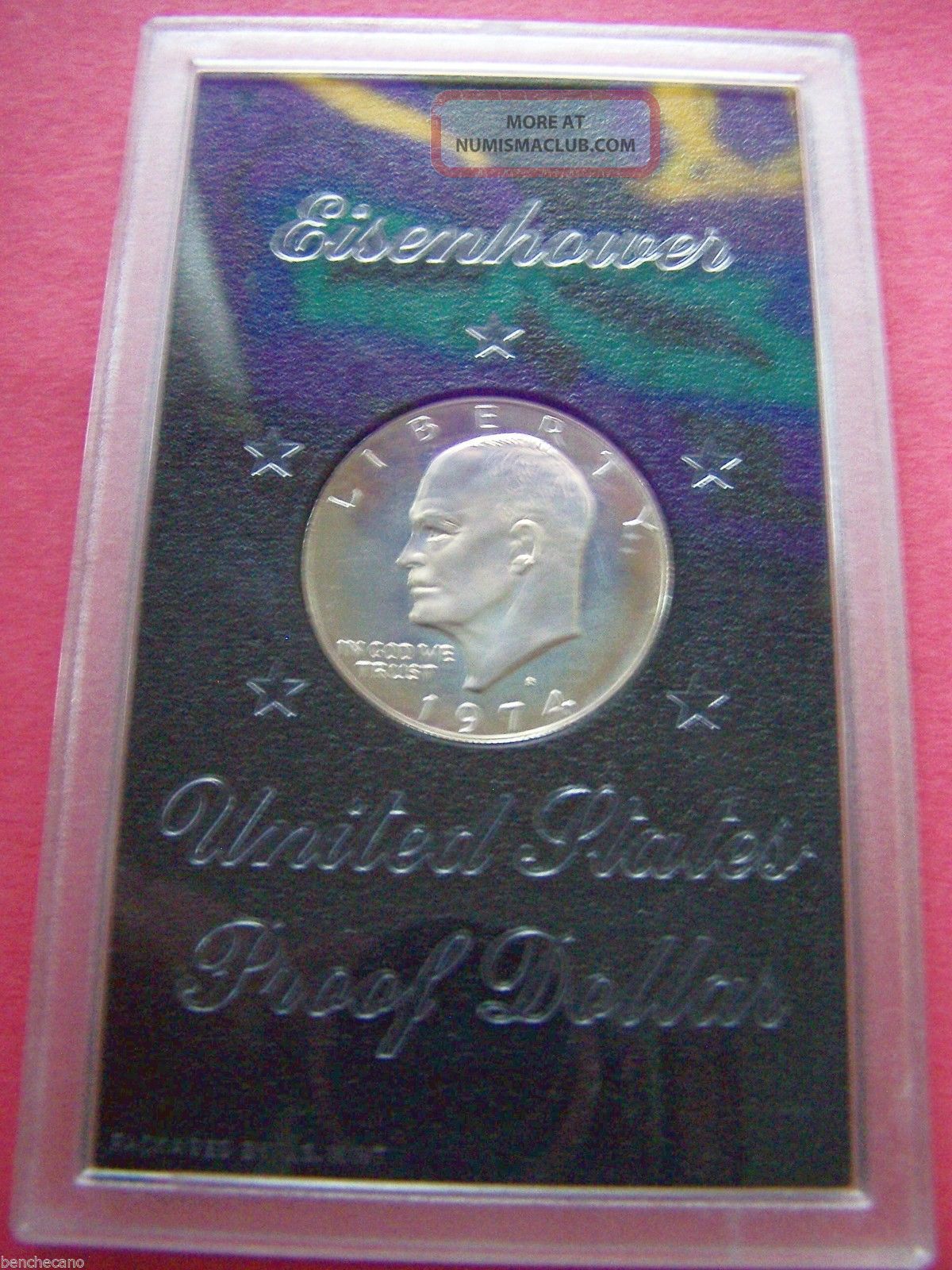 1974 S Eisenhower Proof Dollar In Case 40 Silver 