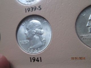 1941 Silver Quarter In Bu Cond.  Bright White Coin photo